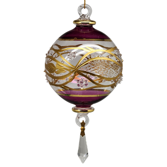 Blown Glass Ornament - "Regal Jewel"