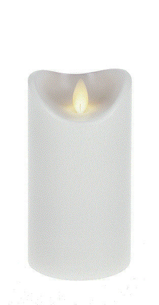 LED Wax 3x6 Pillar Candle - White