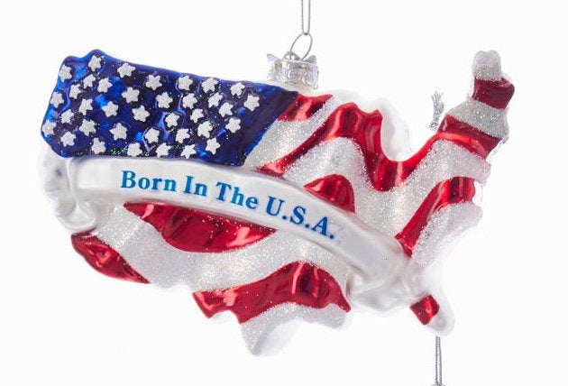 Glass America Stars and Stripes Ornament - Land of the Free
