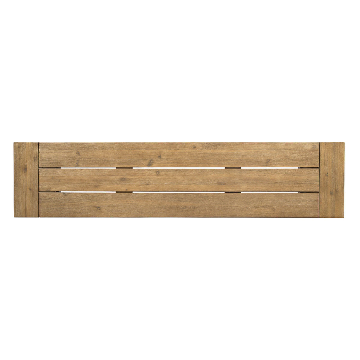 Outdoor Bench with Slat Panel Design and Acacia Wood Frame