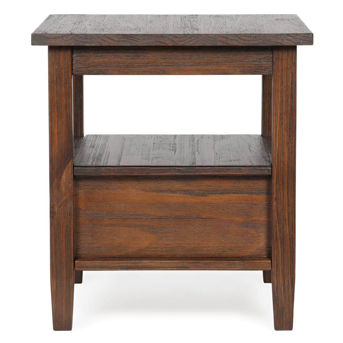 Warm Shaker Solid Wood 20 Inch Wide Transitional End Table