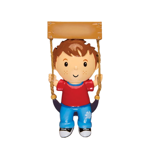 Boy On Swing - Ornament