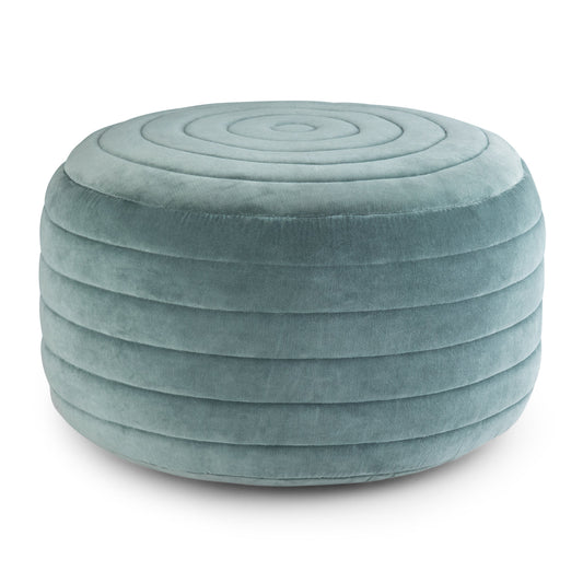 Vivienne Round Pouf - Turquoise