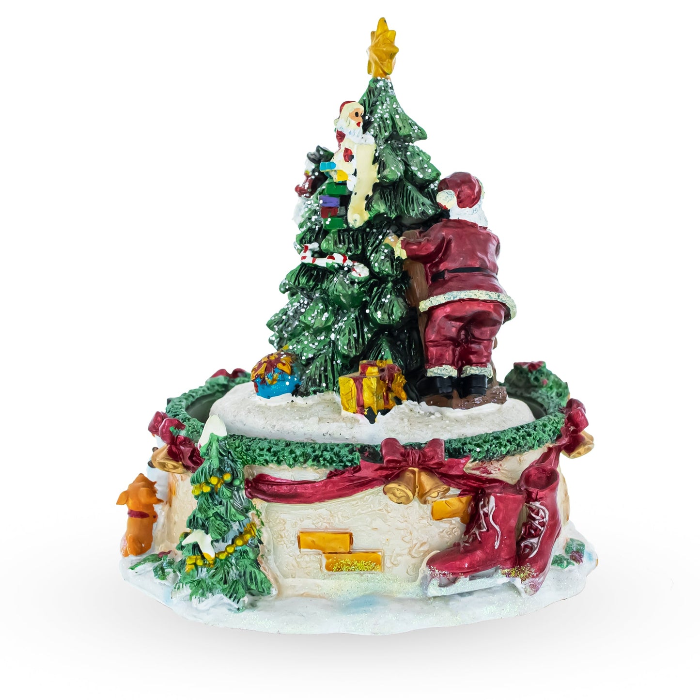 Tree Decorating Duo Spinning Musical Christmas Figurine