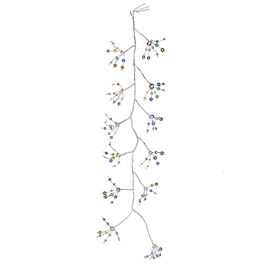 Silver Bark Multicolored Fairy Light Garland - 6 Feet Long