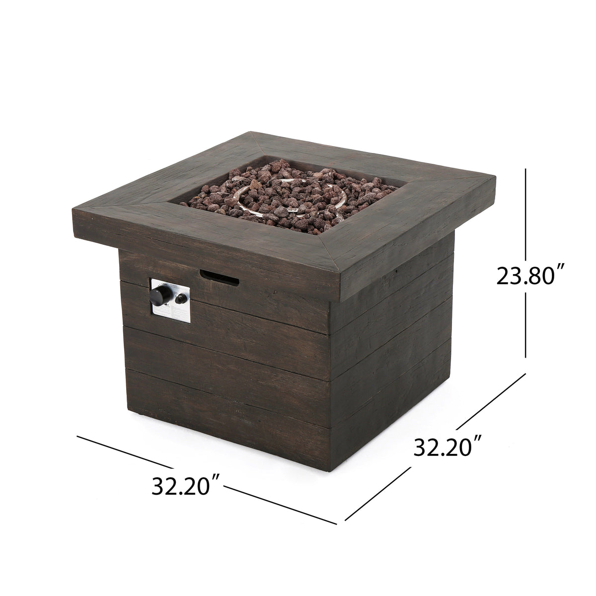 Anchorage 32" Wood Square MGO Fire Pit
