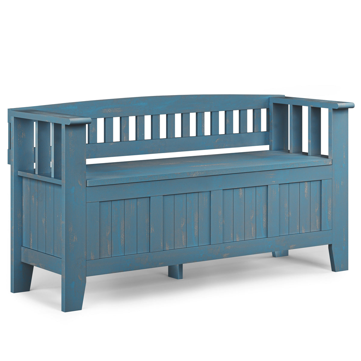 Acadian 48" Wide Solid Wood Entryway Storage Bench