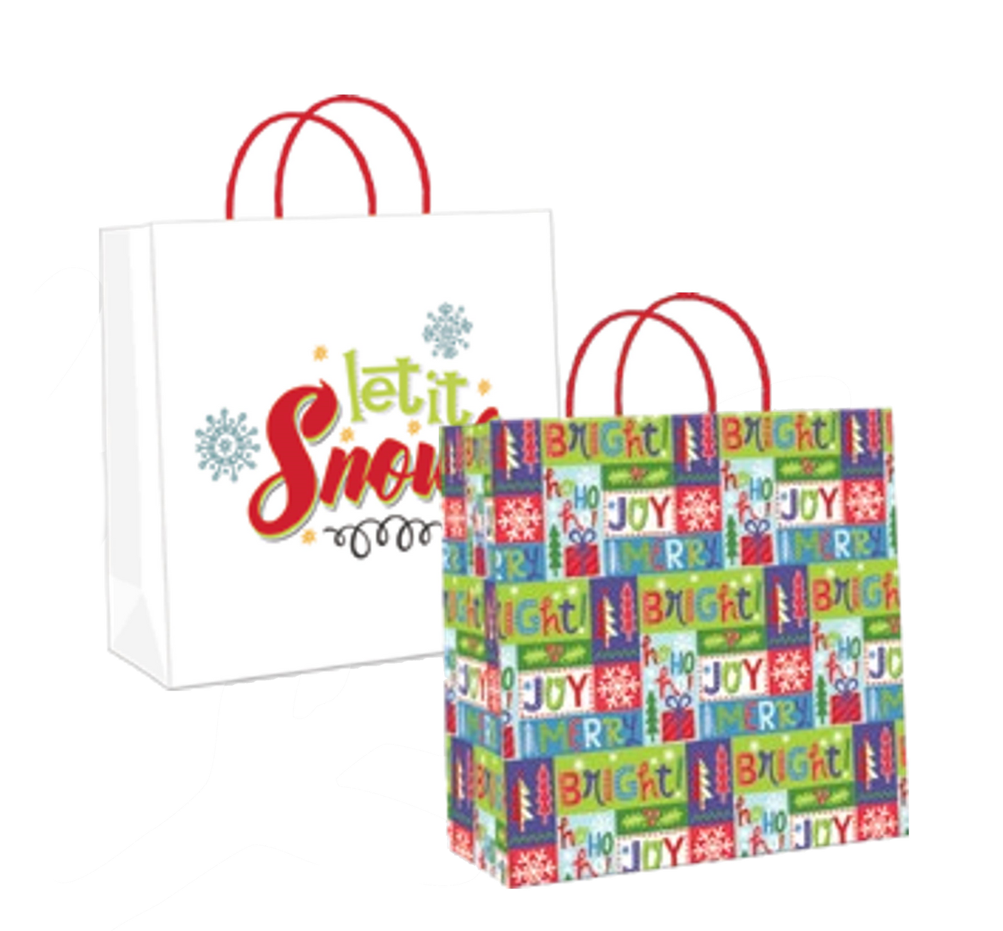 2 Pack Large Kraft Gift Bags -