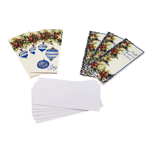 Christmas Money Card Holder - Holly/Ornaments
