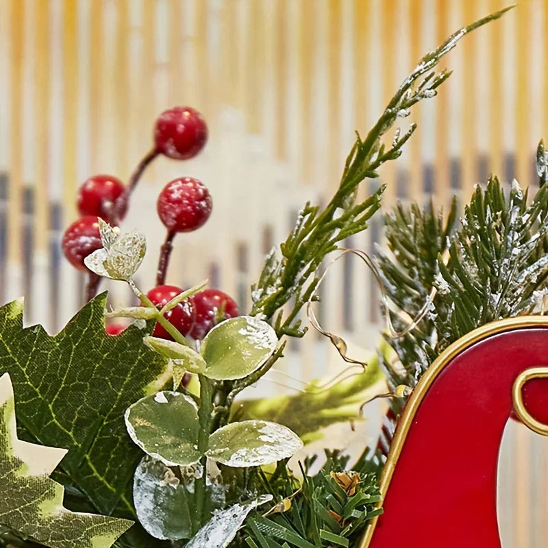 Red Metal Mini Desktop Christmas Sled with Snowflake Design
