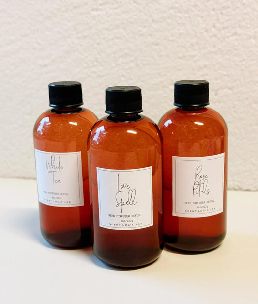 Reed Diffuser Refill – 8oz | Fruity Scents, Essential Oil Infused