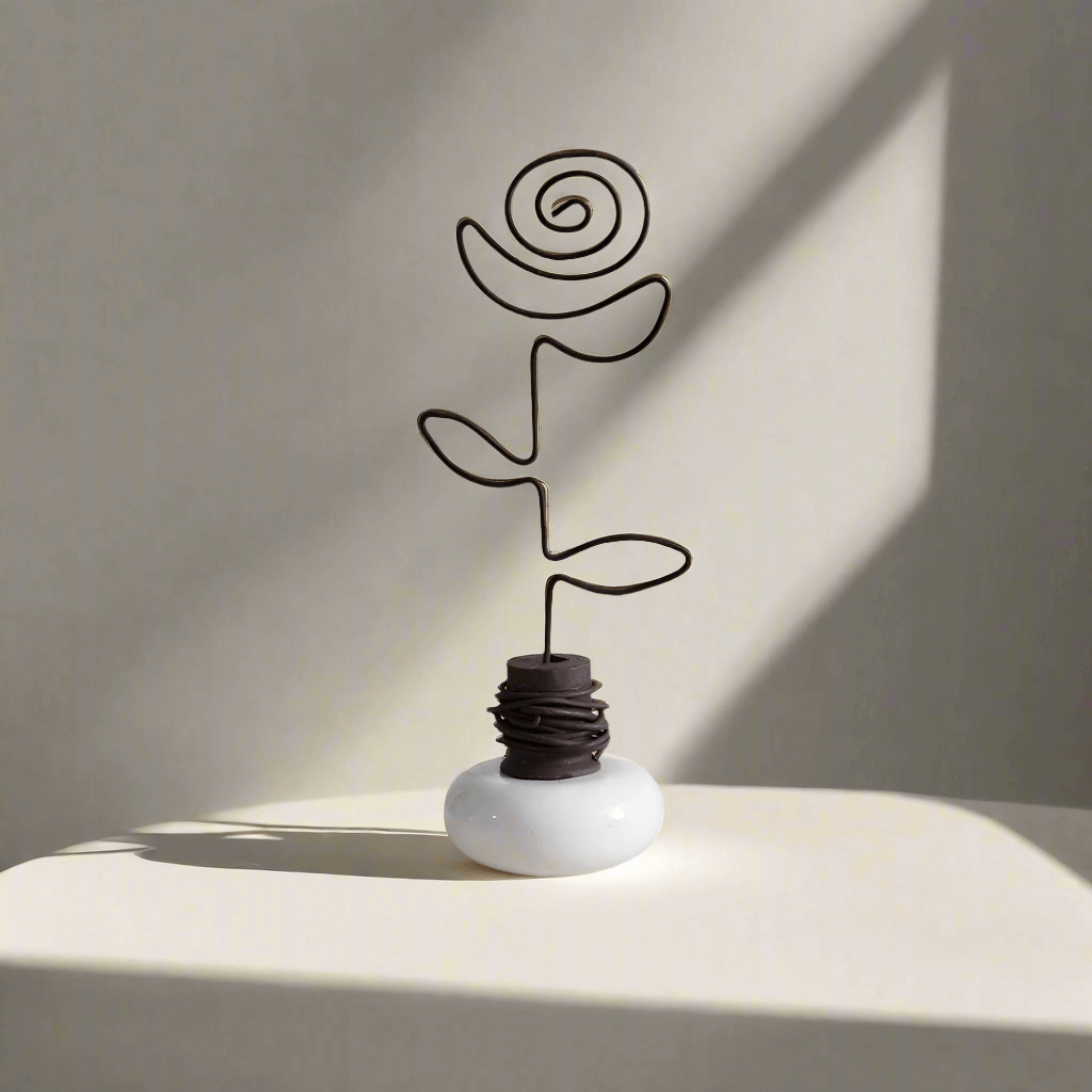 Repurposed Rose Vintage Doorknob Photo Holder (Set of 2)