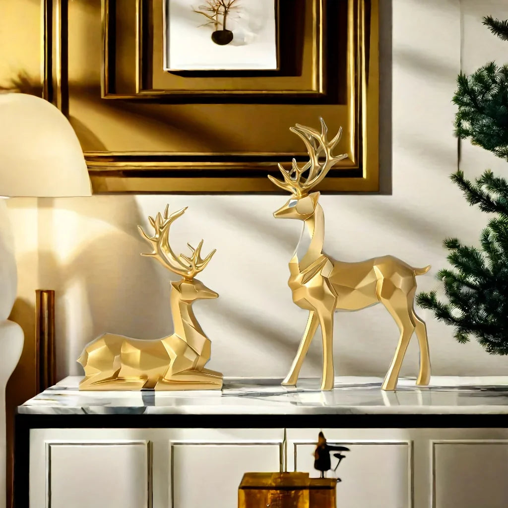 Resin Reindeer Garden Statues for Christmas Decorations