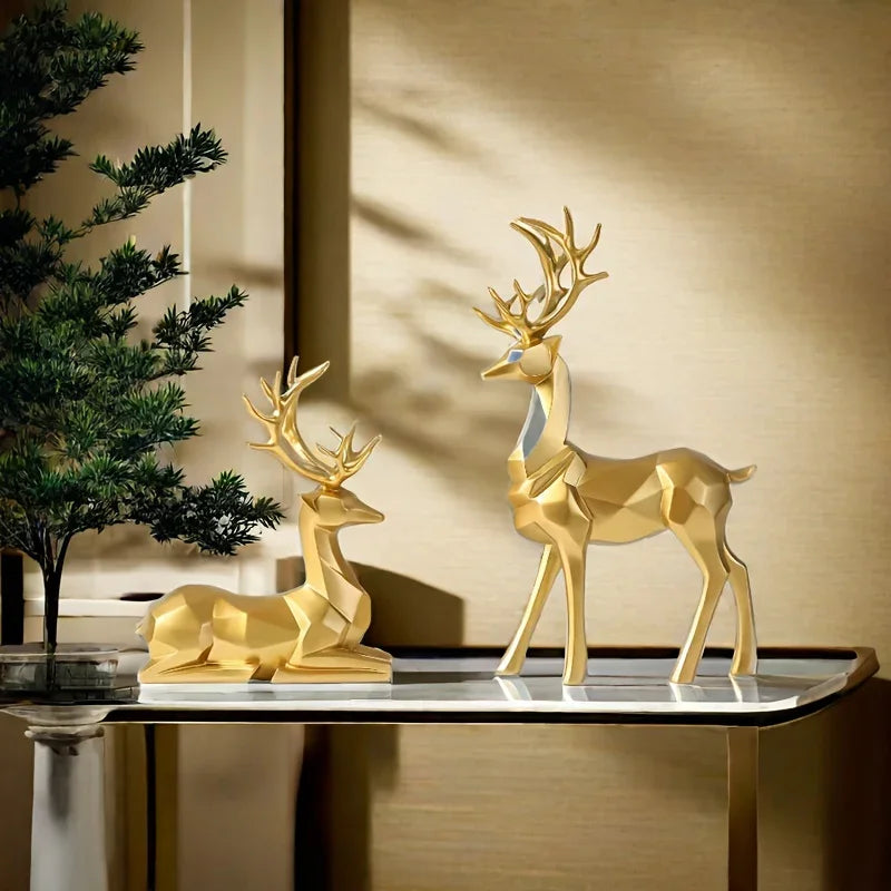Resin Reindeer Garden Statues for Christmas Decorations