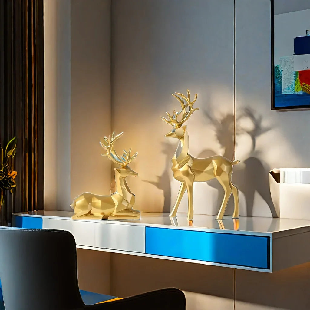 Resin Reindeer Garden Statues for Christmas Decorations