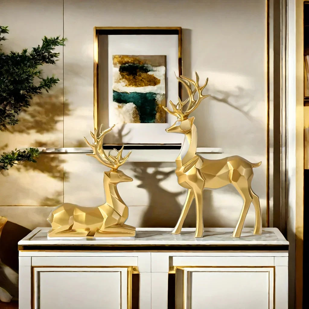 Resin Reindeer Garden Statues for Christmas Decorations