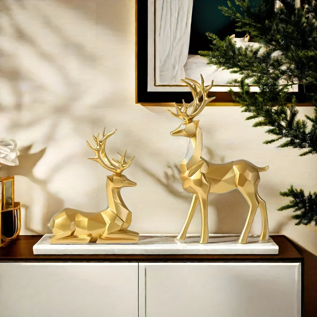 Resin Reindeer Garden Statues for Christmas Decorations