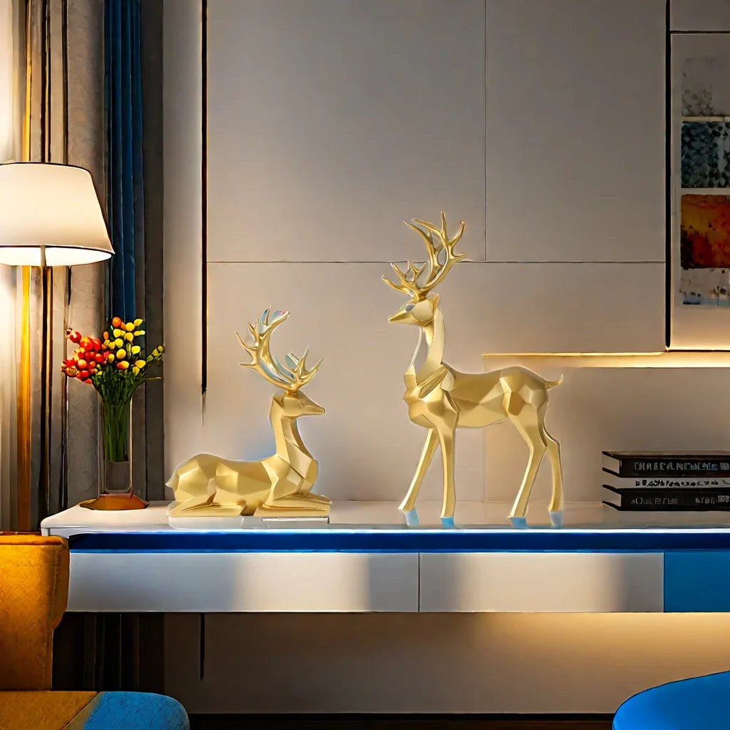 Resin Reindeer Garden Statues for Christmas Decorations