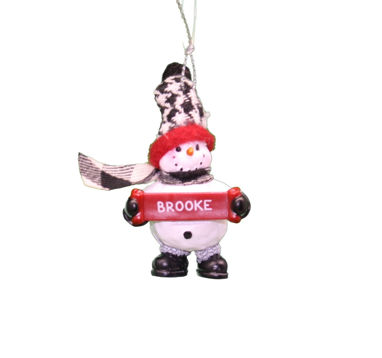 Cozy Snowman Ornament (Letters A - F) -