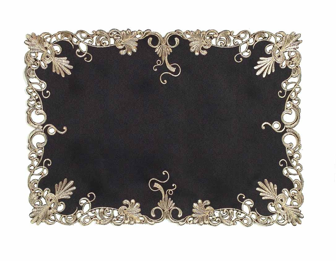 Black Gold Placemats – Rustic Table Placemats for Dining Table Decor