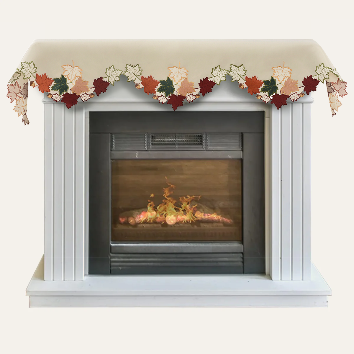 Mantel Scarf Cover | Elegant Falling Petals Lace Runner for Fireplace & Table