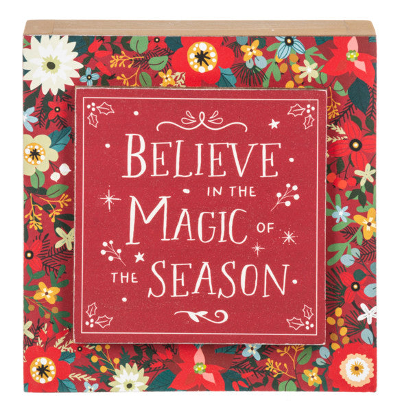 Botanical Art Block Decor -