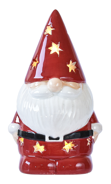 LED Light Up Mini Ceramic Gnome