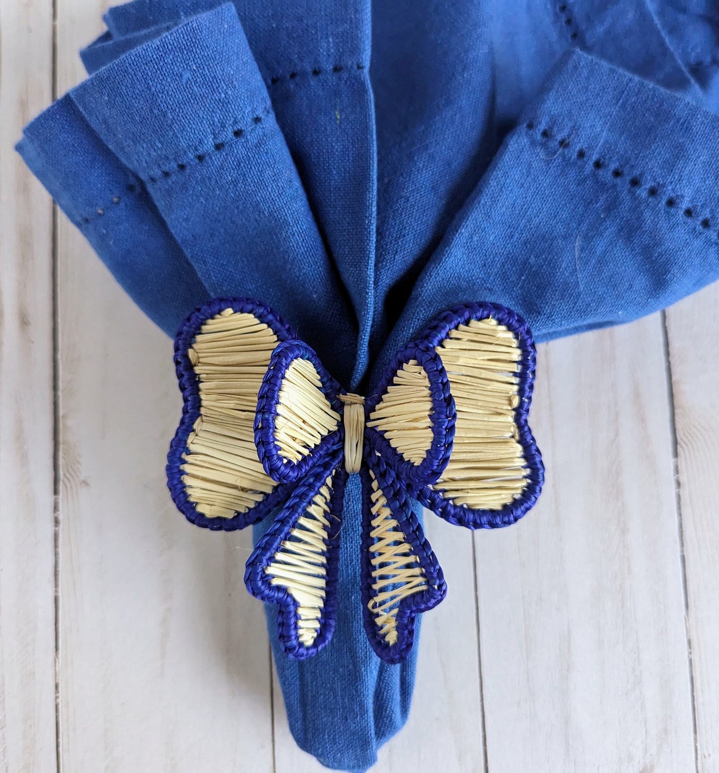Bow Tie Handwoven Iraca Napkin Ring