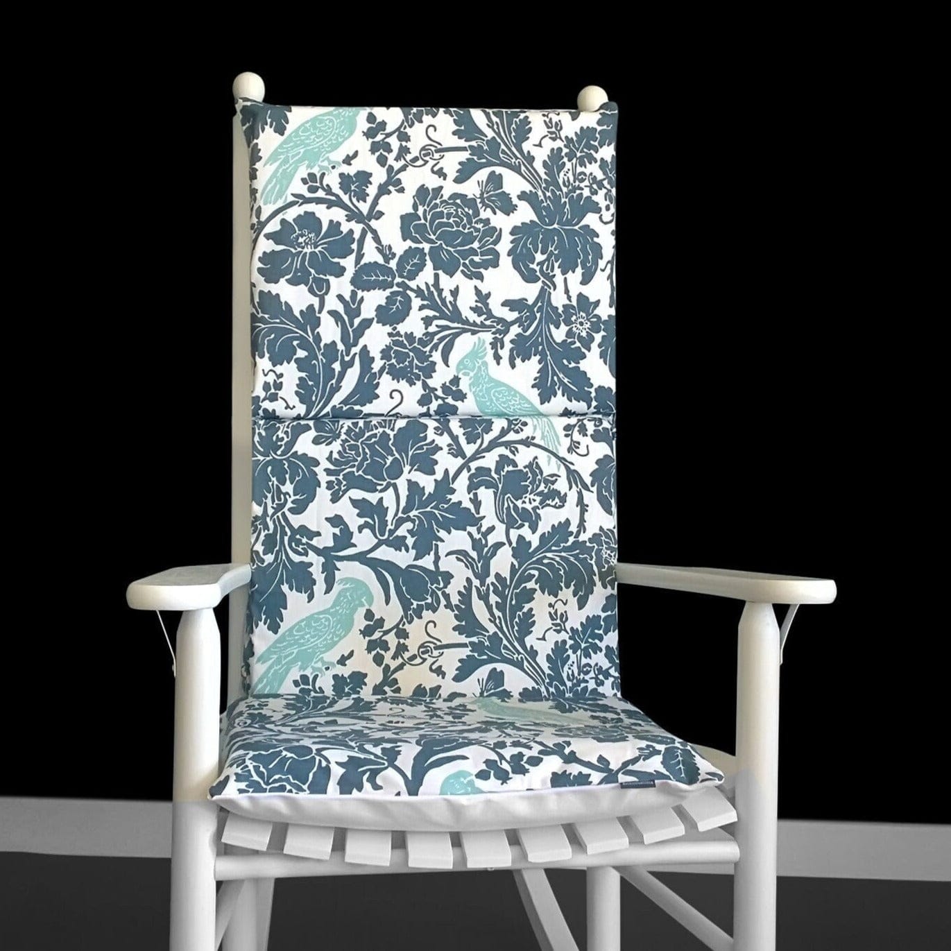 Cockatoo Flowers Rocking Chair Cover With Pads