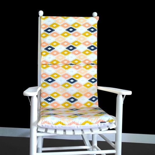 Colorful Diamond Pattern Rocking Chair Cushion