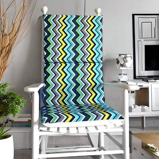 Colorful Zig Zag Chevron Rocking Chair Cushion