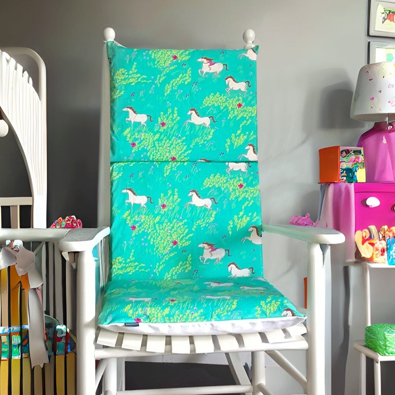 Ponies Rocking Chair Cushion