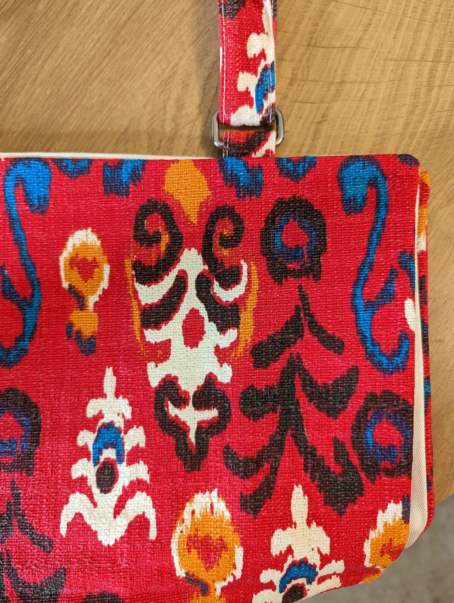 Textured Red Flower Pattern Rocking Chair Cushion