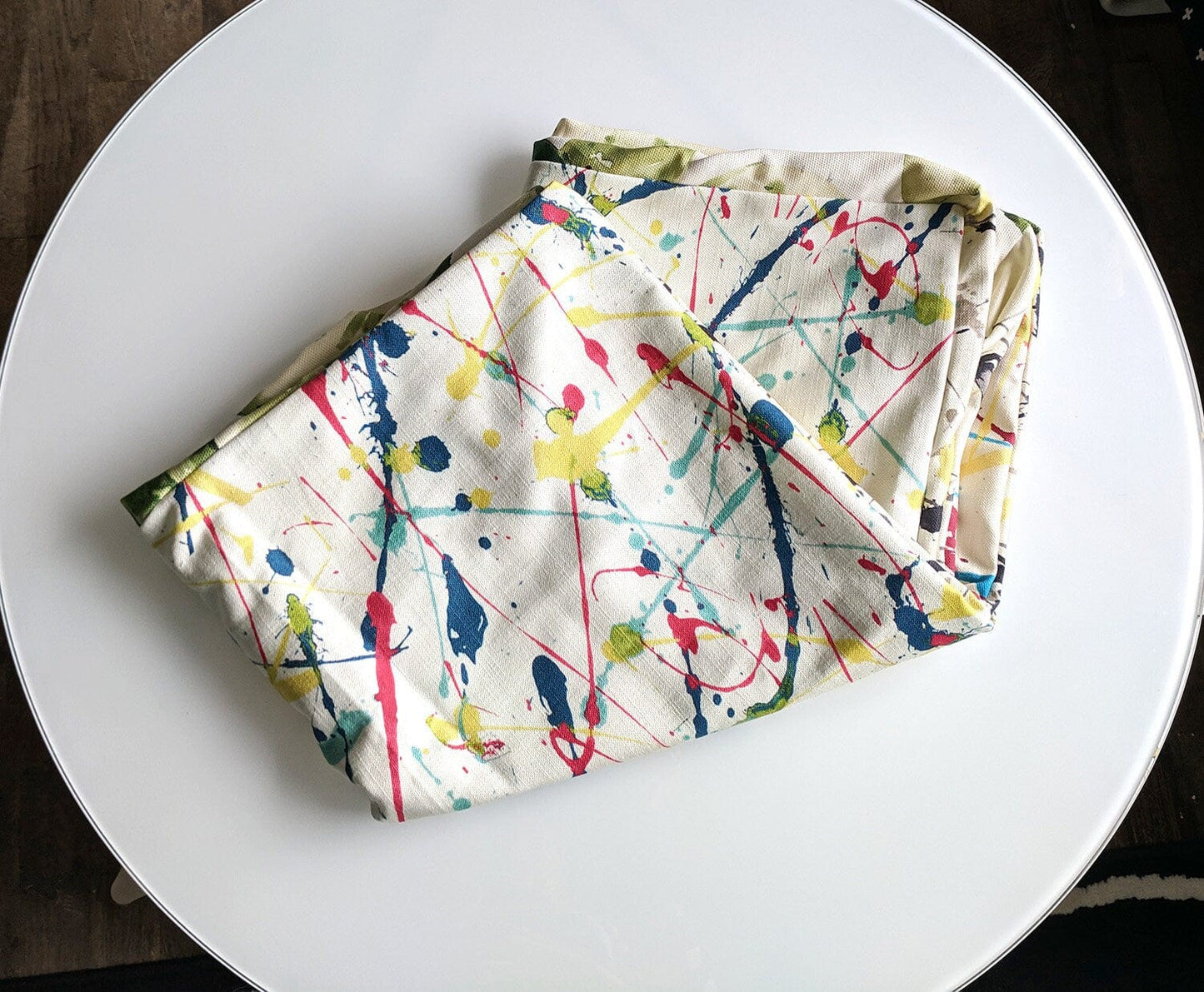 SALE Bean Bag Colorful Paint Splatter Cactus Ottoman, Floor Pouf Cover