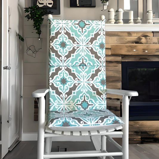 Vintage Style Pale Blue Rocking Chair Cushion
