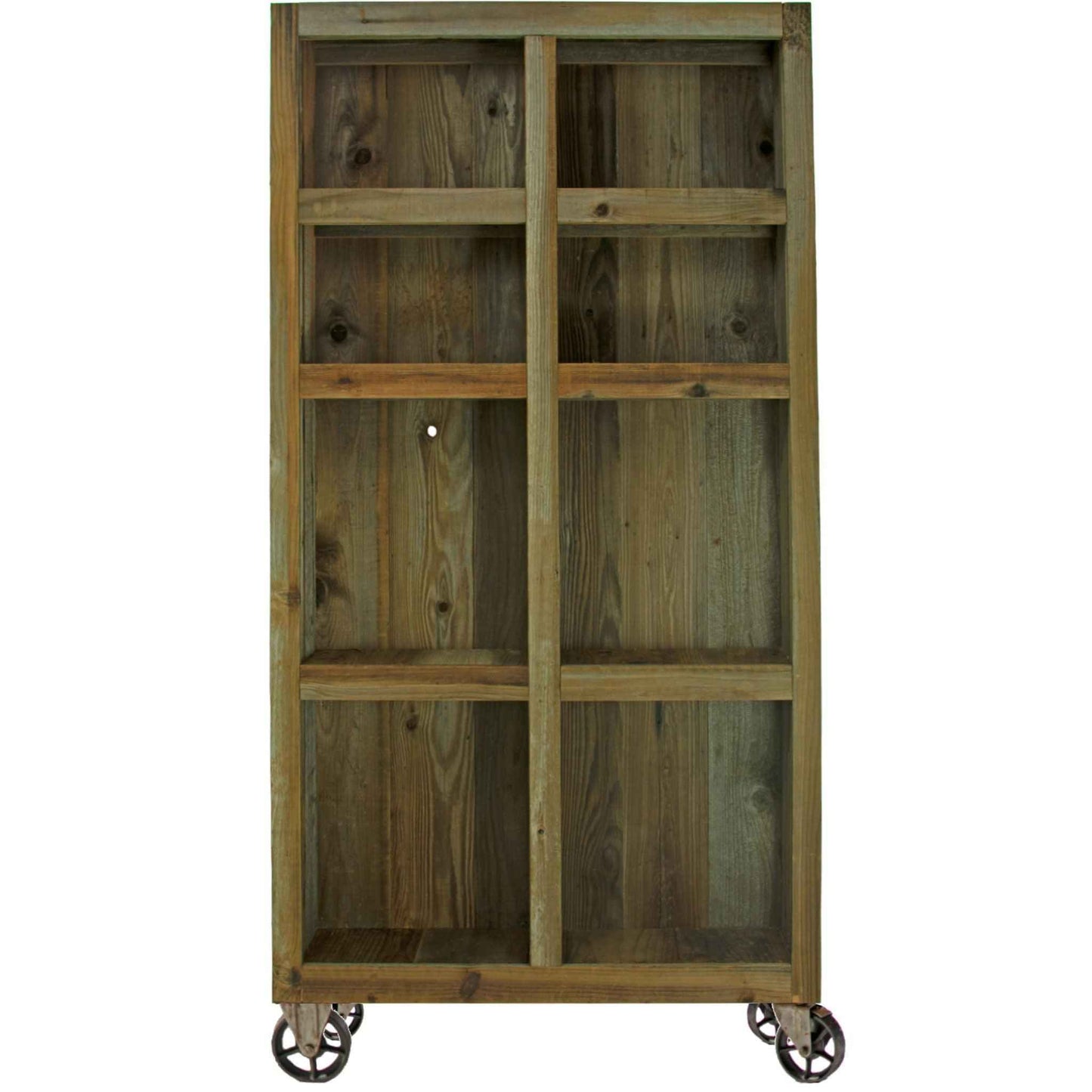 Rolling Redwood Storage Cabinet