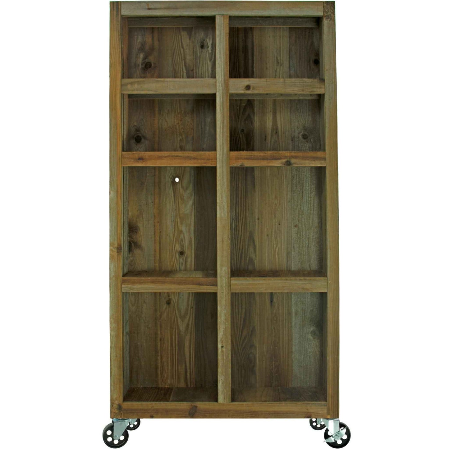 Rolling Redwood Storage Cabinet
