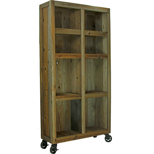 Rolling Redwood Storage Cabinet