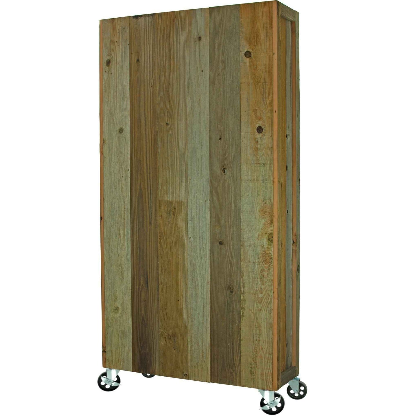 Rolling Redwood Storage Cabinet