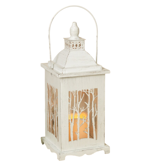 Rustic Woodland Lantern with Timer
