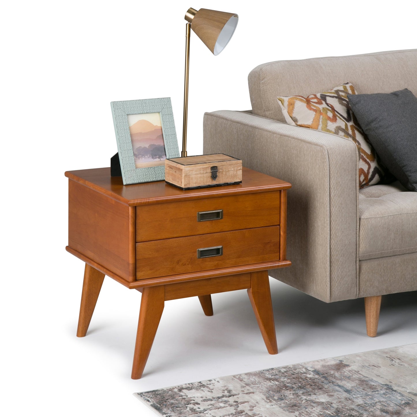 Draper - Mid Century Side Table - Teak