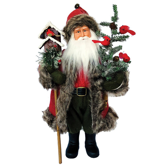 Claus and His Cardinals Figurine - 15 Inch