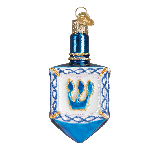 Dreidel Glass Ornament