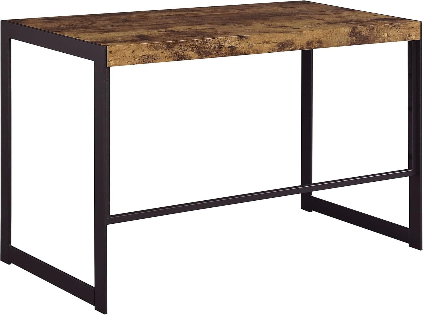 Rustic Nutmeg Writing Desk with Farmhouse Style Design