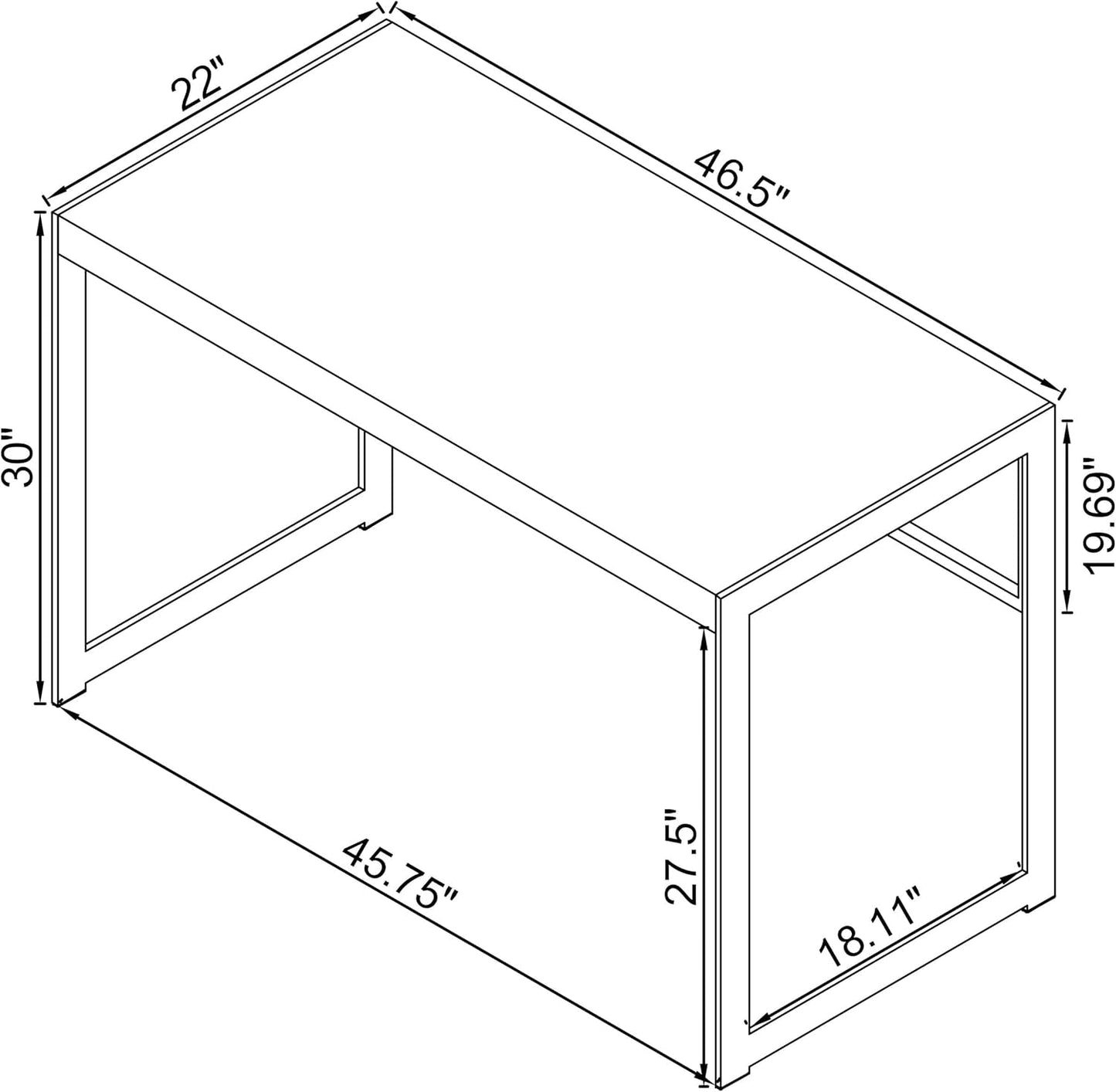Rustic Nutmeg Writing Desk with Farmhouse Style Design