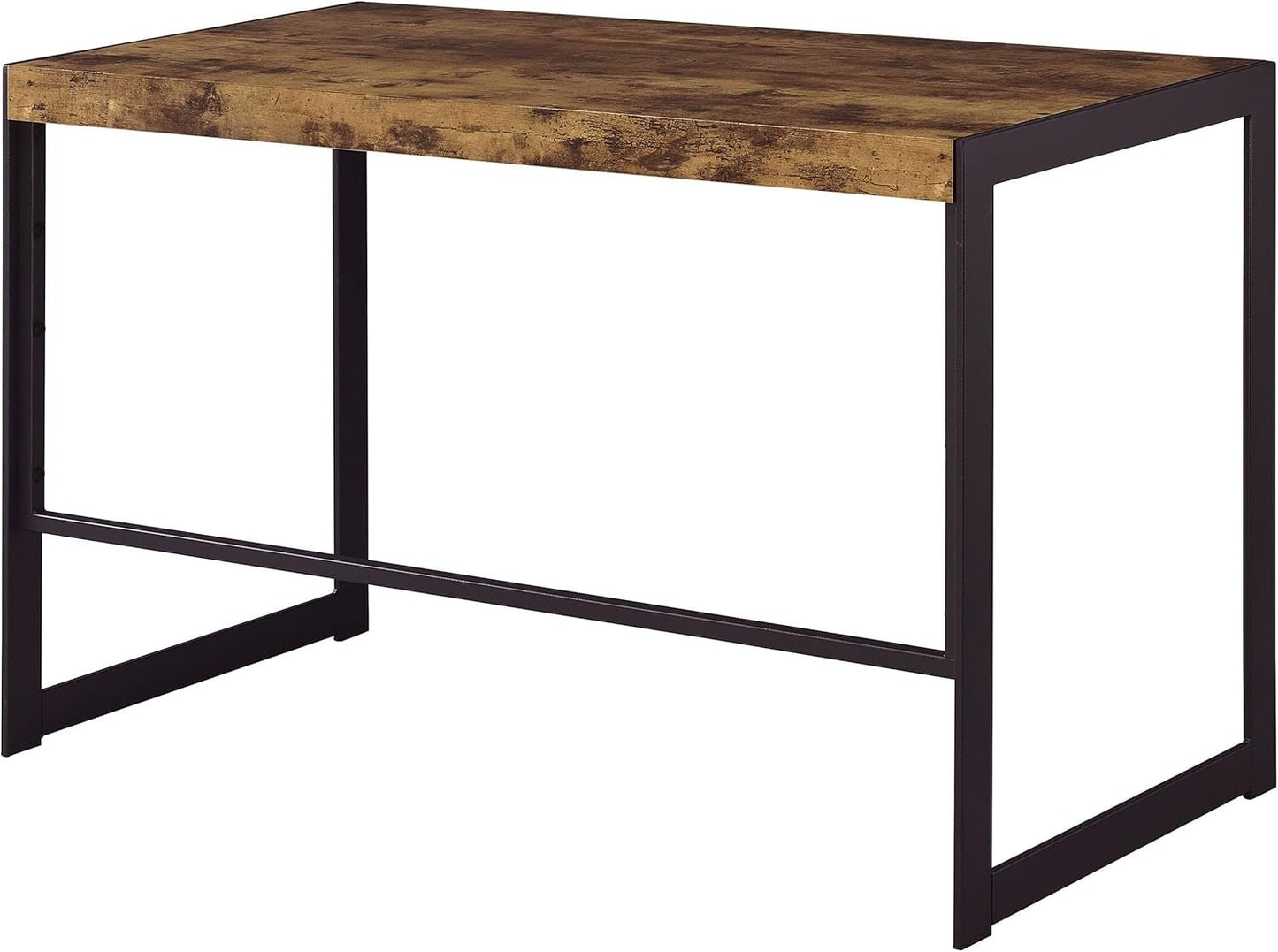 Rustic Nutmeg Writing Desk with Farmhouse Style Design