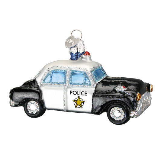Old World Christmas Police Car Glass Blown Ornament