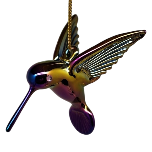 Egyptian Glass Hummingbird Ornament - Chromatic Collection