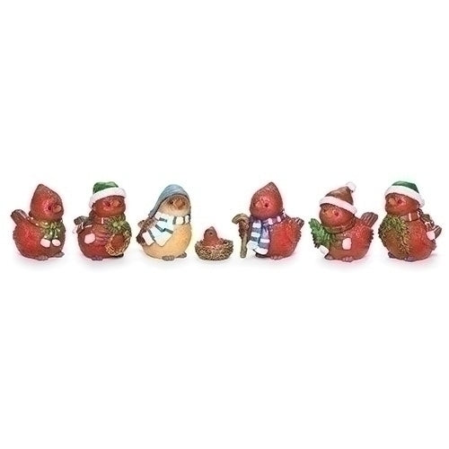 Cardinal Creche - 7 Piece Cardinal Nativity