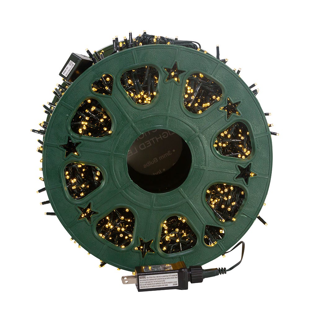 1800-Light Warm White LED Rice Light Set - 148 Feet